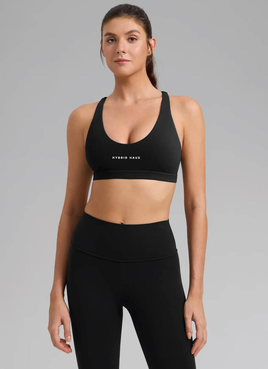 Hybrid Haus - Women's Low Cut U Neck Strappy Sports Bra