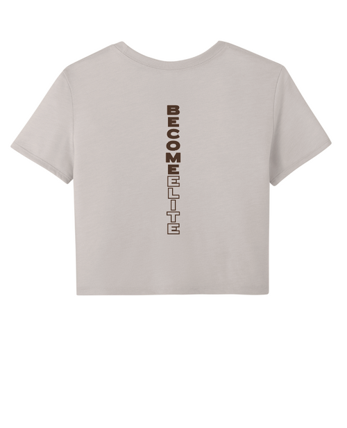 Hybrid Haus - Beige Cropped Ladies T-Shirt